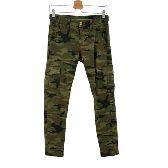 NSF Vincent Camo Skinny Leg Cargo Pant Deep Olive Camo Print Green Size 26 - Picture 2 of 13